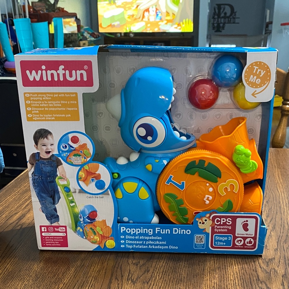 Winfun Popping Fun Dino push toy